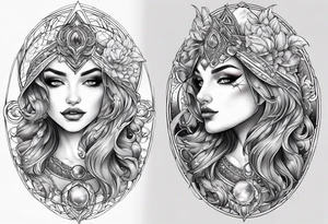 Manisha Lilith moon witch Crafts god tattoo idea