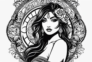 Girl name Diana Camilla. Mount tattoo idea