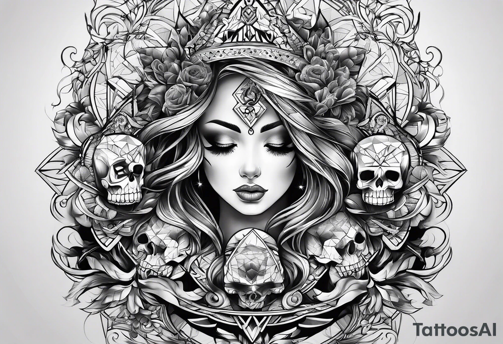 Konzept Tattoo, no skulls, no flames tattoo idea