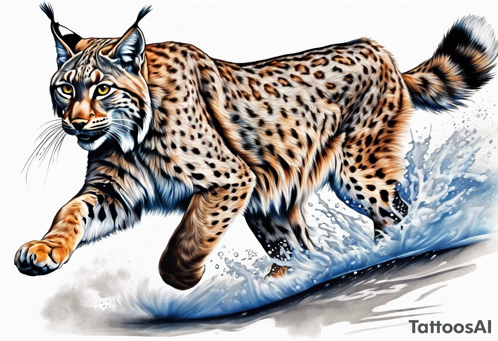 Lynx running tattoo idea