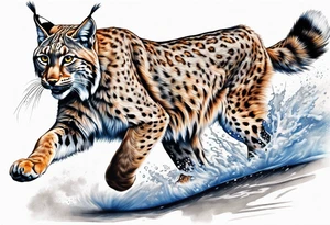 Lynx running tattoo idea