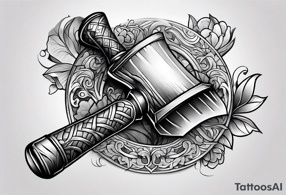 A simple hammer tattoo idea
