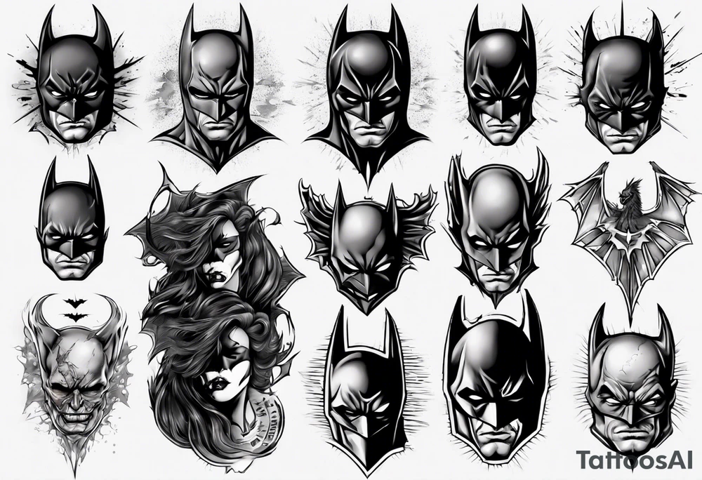 the dark knight sleeve tattoo idea
