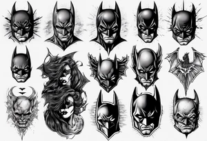 the dark knight sleeve tattoo idea