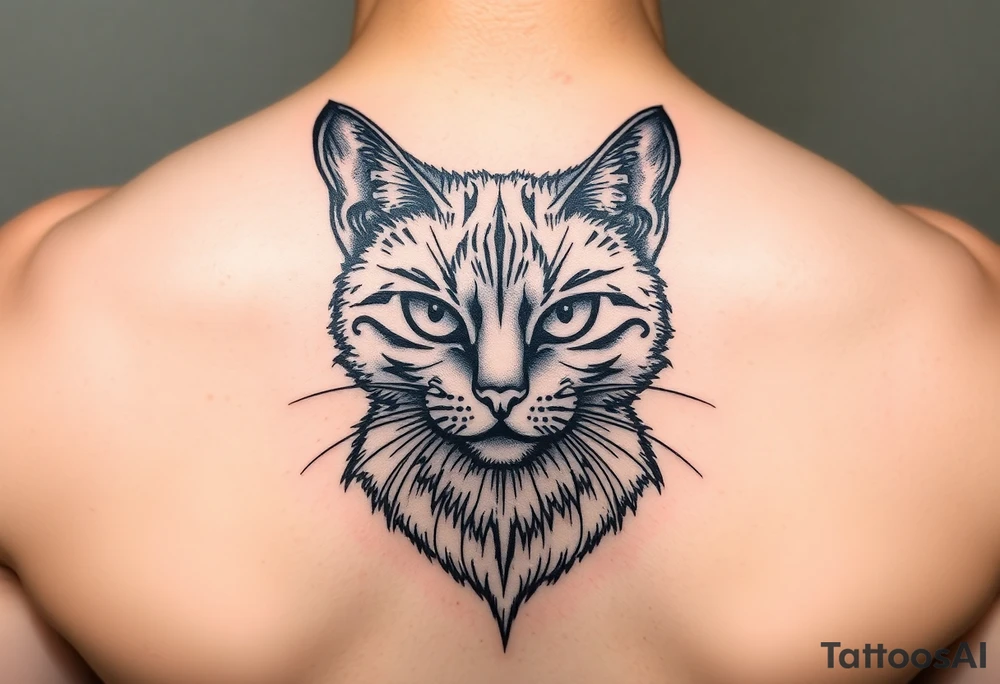 black cat tattoo idea