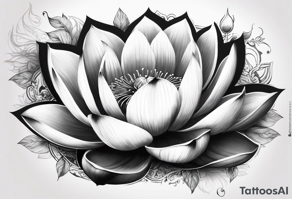 İçerisinde kaplan gül lotus çiçeği ay ve kral tacının bulunduğu dirsekten aşağı bir dövme tasarımı tattoo idea