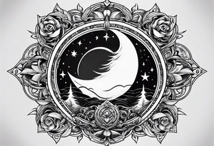 sacred moon tattoo idea