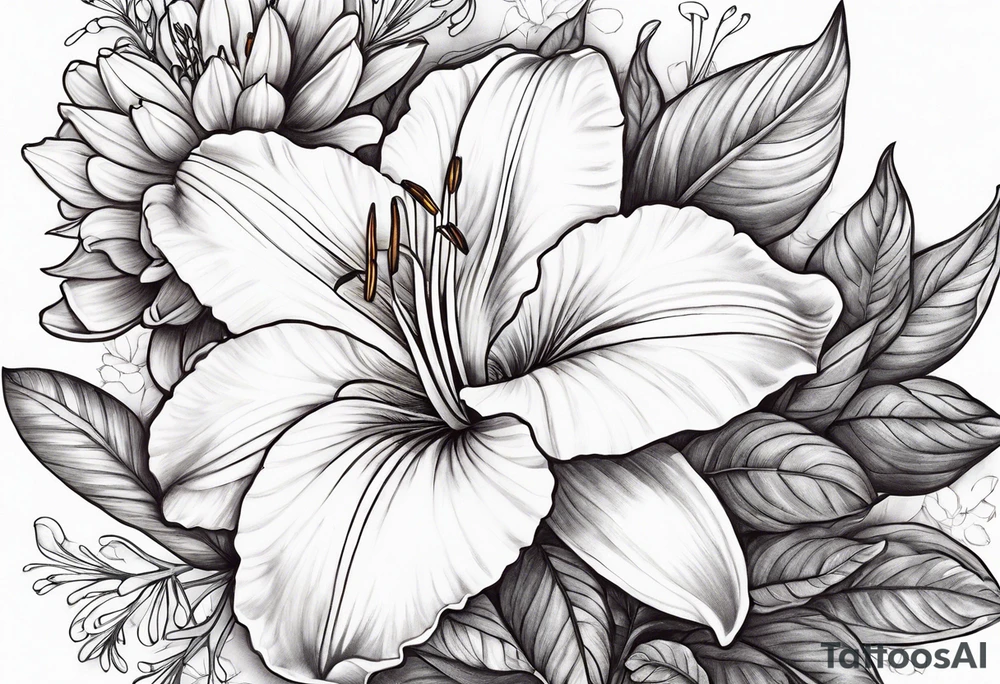 Floral with flowers biceps Lillie’s tattoo idea