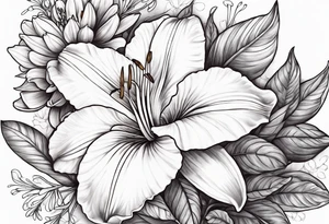 Floral with flowers biceps Lillie’s tattoo idea