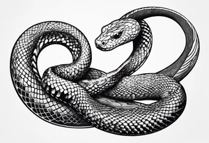 Snake black tattoo idea