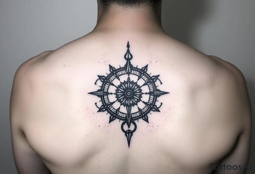 negative space tattoo inspired by the space and time tattoo idea