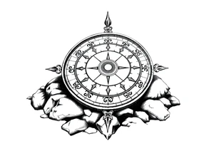 Sundial on the ground tattoo idea