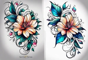 Flower tatoo on ankle feminin tattoo idea