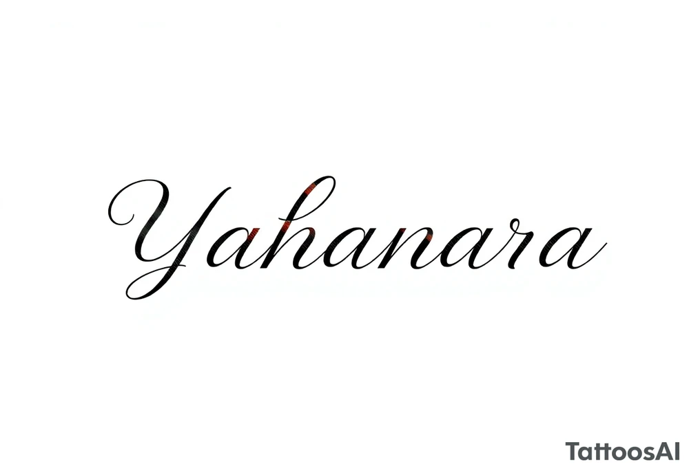 Name YAHANARA tattoo idea