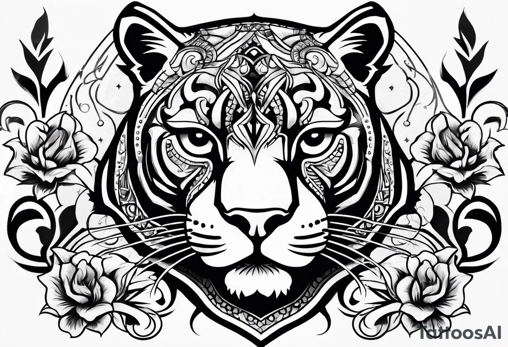Old school panther tattoo idea