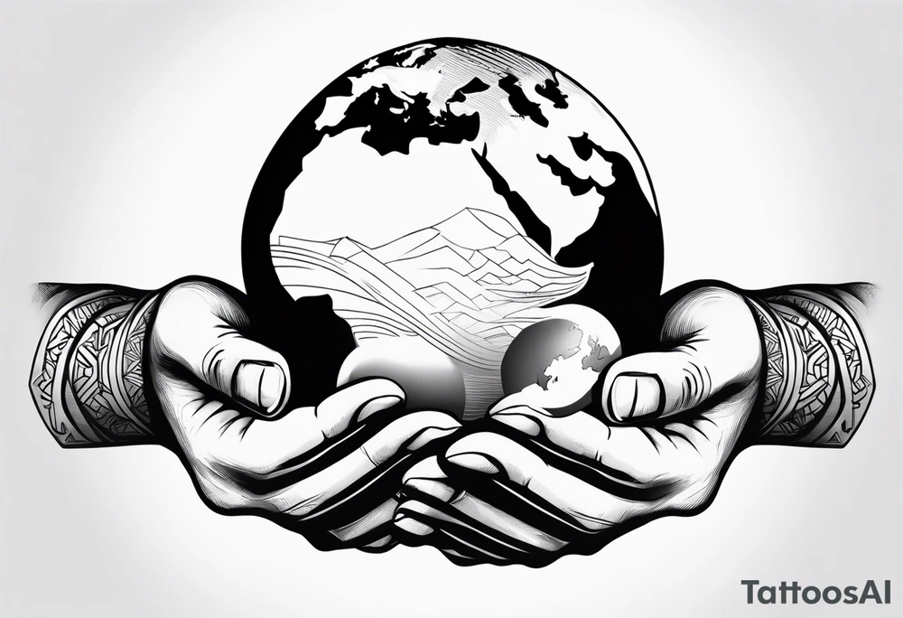 Gods strong hands holding the earth 🌎 tattoo idea