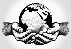 Gods strong hands holding the earth 🌎 tattoo idea