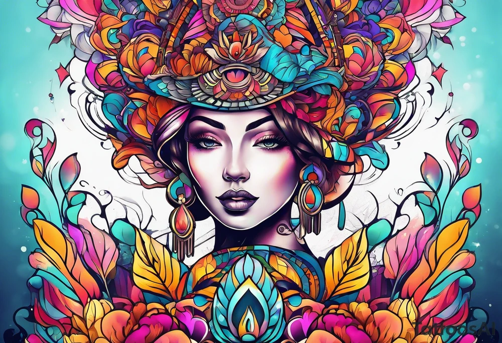 psychedelic inspired tattoo tattoo idea