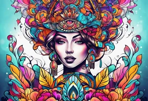 psychedelic inspired tattoo tattoo idea