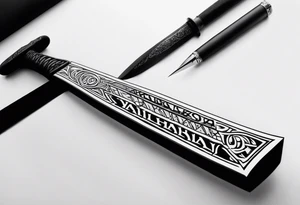 Valhalla sword tattoo idea
