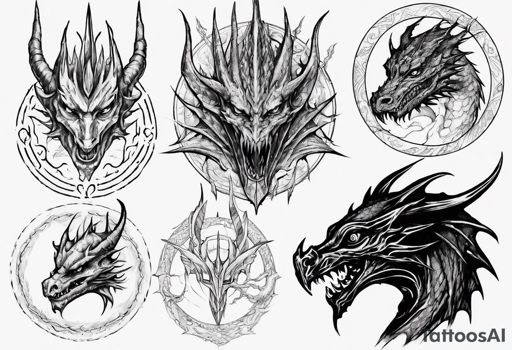 Sauron with smaug tattoo idea