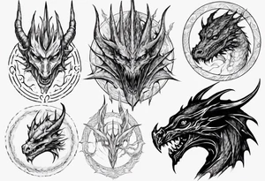 Sauron with smaug tattoo idea