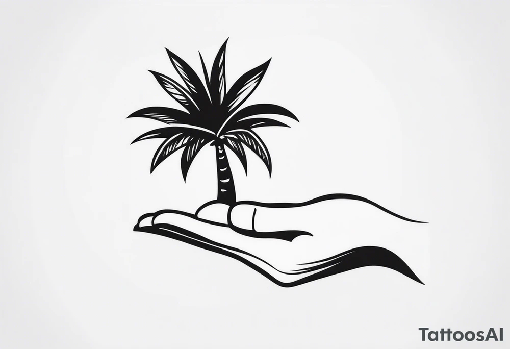 Palm tattoo idea