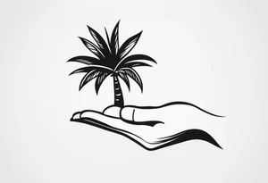 Palm tattoo idea