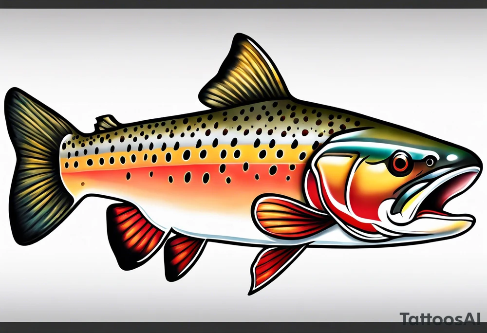 cutthroat trout tattoo idea