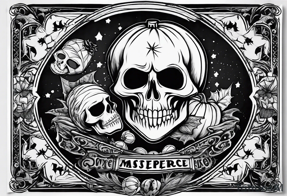 Trick or treat, 20 oz tumbler banner design, candy, minimalist tattoo idea