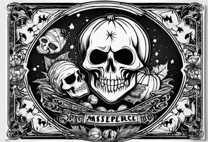 Trick or treat, 20 oz tumbler banner design, candy, minimalist tattoo idea
