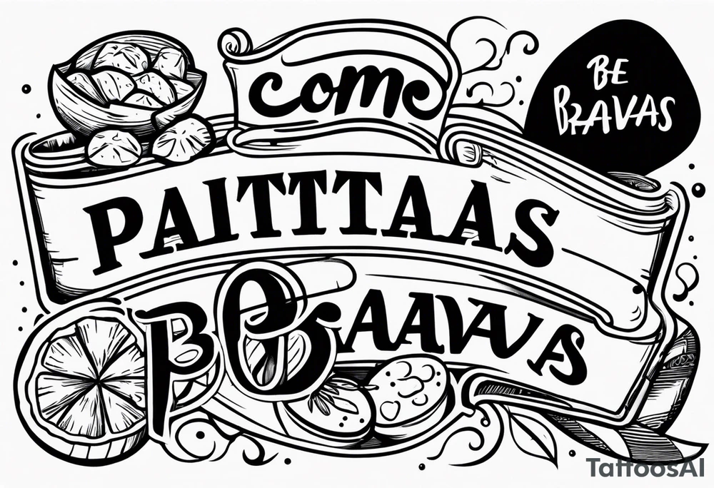 come on patatas be bravas tattoo idea