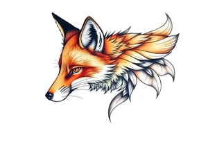 adult fox tattoo idea