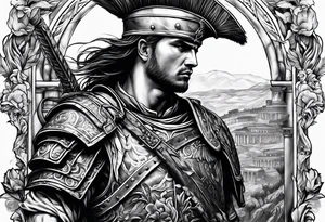 Battlefield soldier roman death tattoo idea