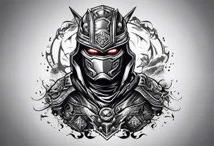 Robot ninja warrior tattoo idea
