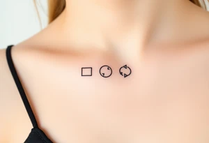 a play symbol, a pause symbol, a stop symbol , and a rewind symbol, a paper plane tattoo idea