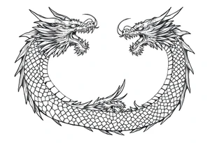 roaring dragons tattoo idea