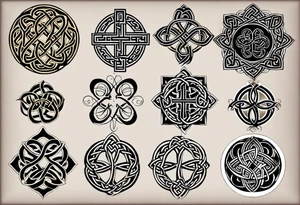 design me a Celtic knot tattoo with my children's names and birthdate, Mellissa 18/03/1986, Ashley 24/11/1990, Jesse 8/04/1993, Liam 8/06/1995, Eleanor 19/08/1996 tattoo idea