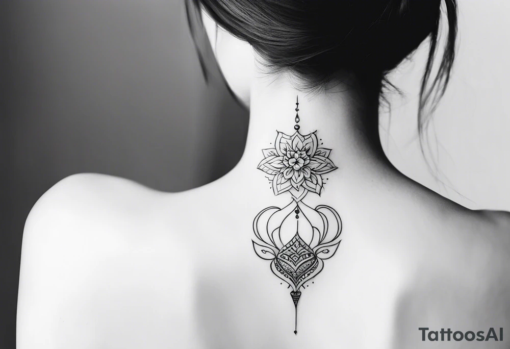 women’s spine tattoo tattoo idea