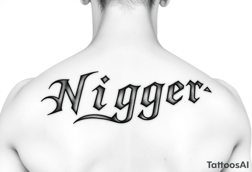 the word “nigger” tattoo tattoo idea