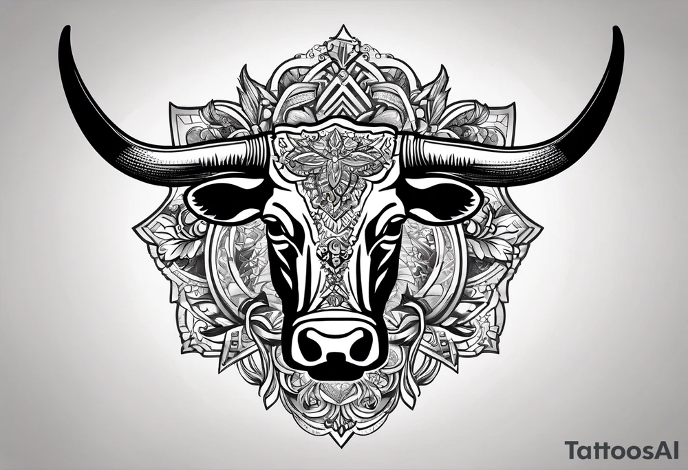 cybersigilism mean Longhorn with state of texas behind it 
With “512” on top of head tattoo idea