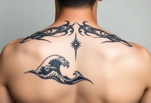 tribal wave patterns tattoo idea