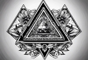 gambling themed triangle forearm tattoo tattoo idea