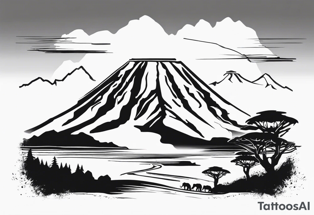 The sign that one can find in the kilimanjaro mountain camps tattoo idea