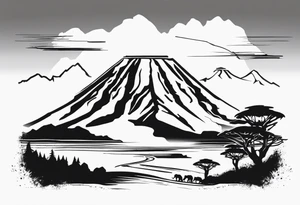 The sign that one can find in the kilimanjaro mountain camps tattoo idea