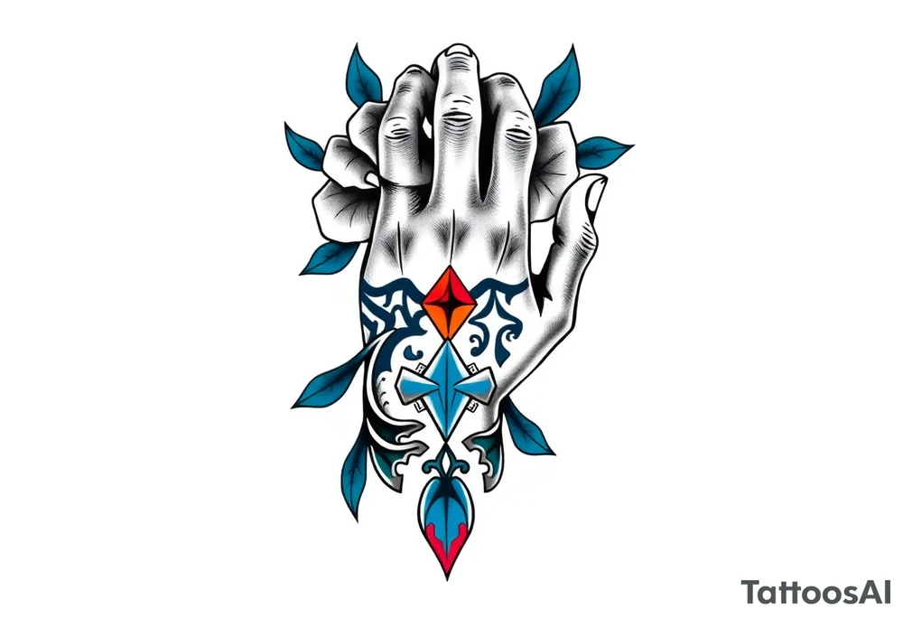 Show me a blue collar hand tattoos tattoo idea