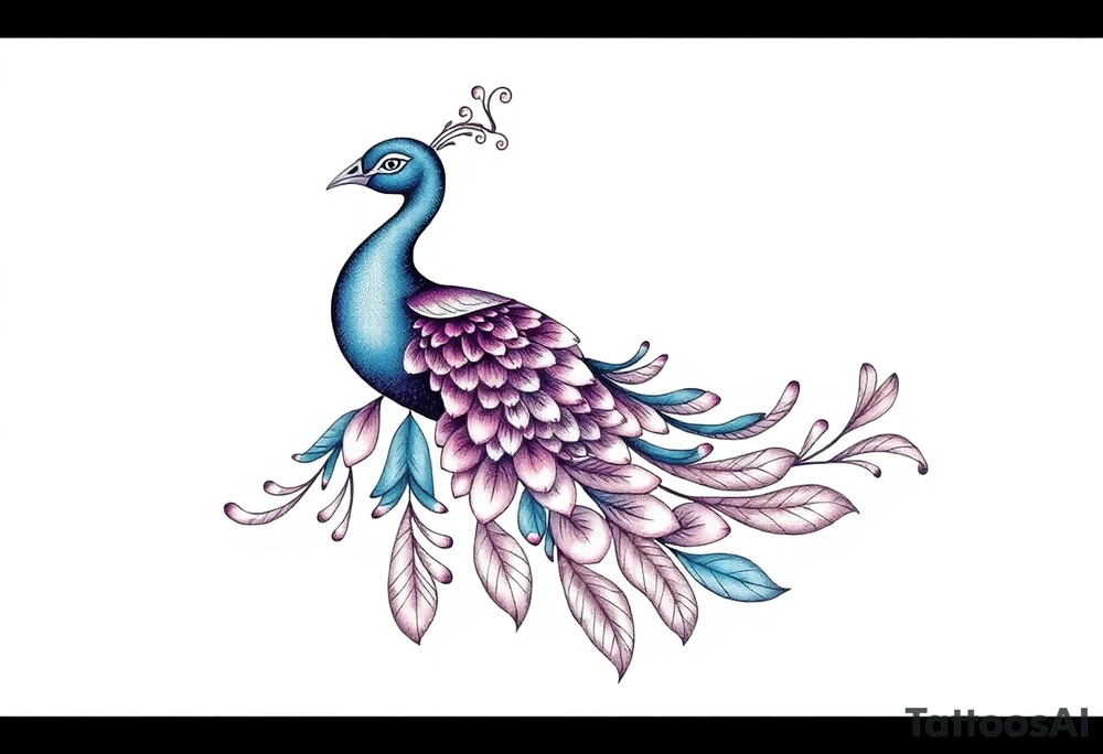 Peacock tattoo idea