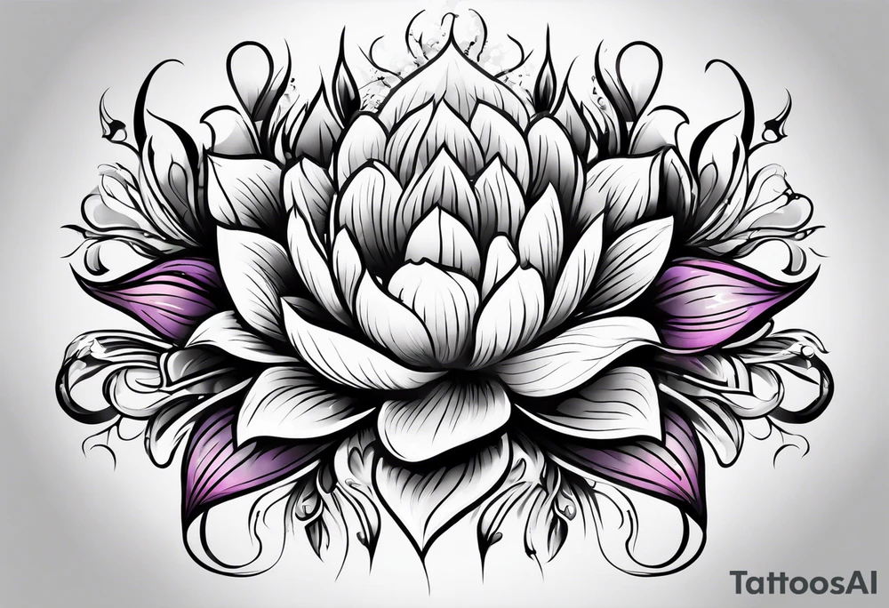 flower fire for a male tattoo tattoo idea