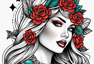 Old school tattoo wooman tattoo idea