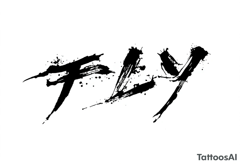 FLY japanese font tattoo idea